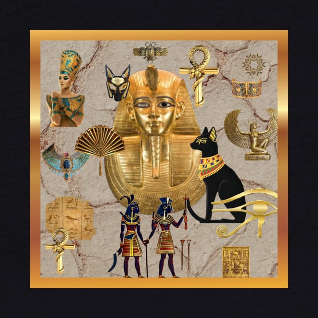 Egyptian Gold Collage by Minxylynx4